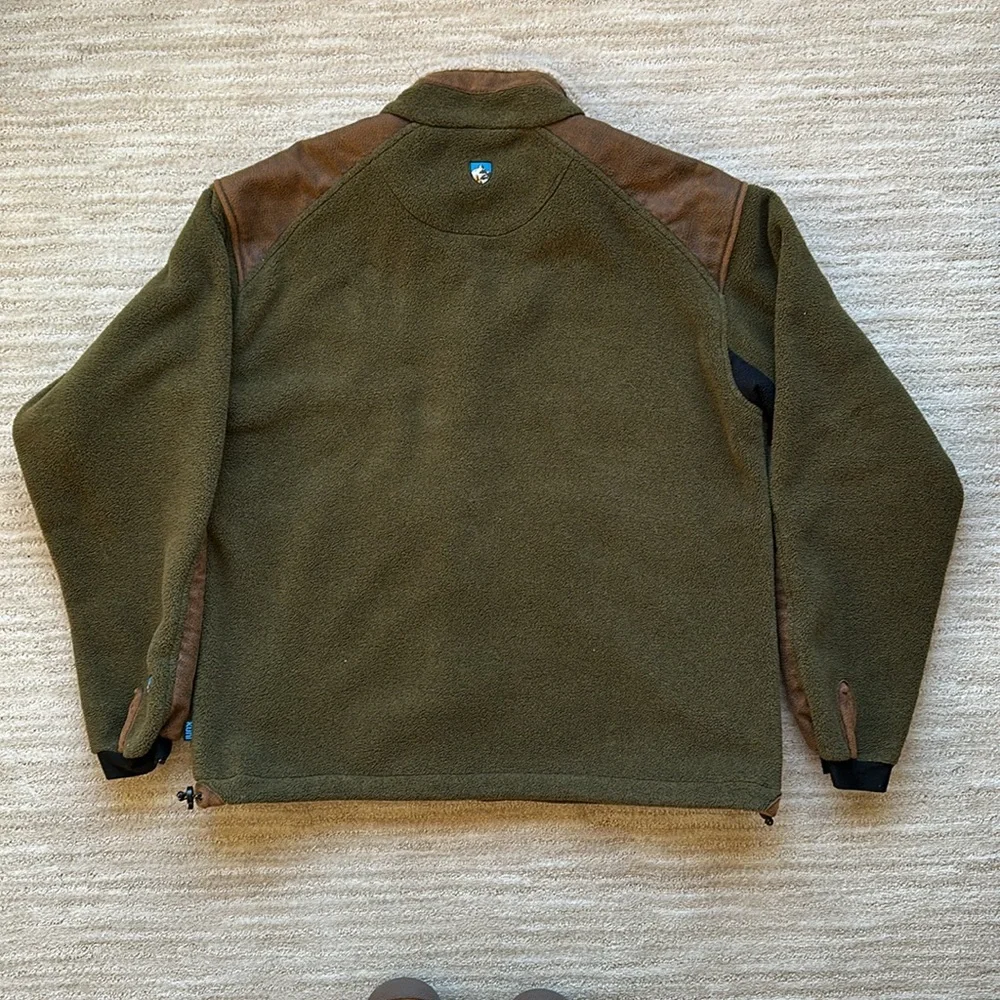 Kuhl Men’s ALPENWURX™ Fleece Full Zip Jacket Green Brown Size XL